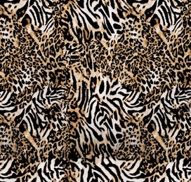 seamless mixed animal print. leopard texture, zebra texture, tiger texture.
