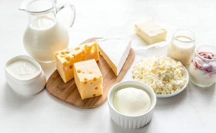 assortment of dairy products