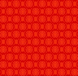 seamless pattern of the vintage chinese symbol "shou", meaning good luck, blessed and long life. red color represents good fortune, luck and happiness in chinese culture.
