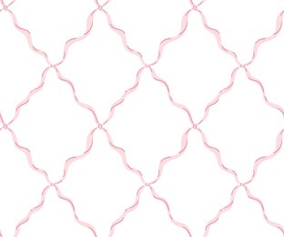 vintage ribbon seamless pattern. pink and white damask print. rhombus gift background.  geometric elegance tile. simple  geometrical seamless print design.