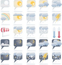 day and night weather forecast icons
