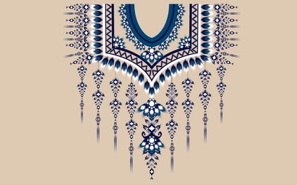 geometric oriental pattern ethnic traditional flower 
necklace embroidery designs for women fashion backgrounds, 
wallpapers, clothes and wraps.