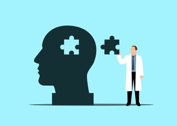 illustration of solving brain puzzle 