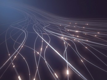abstract background in a concept of optical fiber.