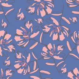 floral pattern seamless.pastel blue flowers ikat design paisley embroidery with floral motifs. ethnic pattern oriental traditional