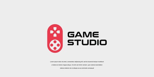vector game logo template. joystick icon letter game logo