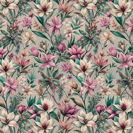 floral pattern background with seamless flowers
