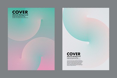 modern vector geometric abstract background featuring an infinity symbol design and halftone dot pattern on soft gradient colors. for cover, digital artwork, posters, annual report. minimalist style.