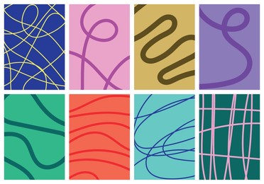 simple backgrounds with lines, curves and bright colors