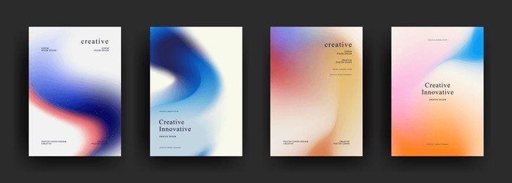 abstract gradient poster template. modern covers design. mesh gradient background design. trendy front page design for banner, poster, flyer, invitation and annual report