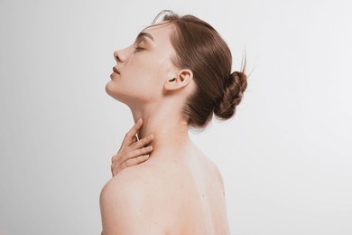 natural and stylish skincare images of young western woman