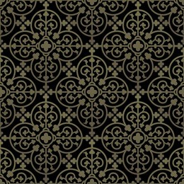 golden gothic seamless pattern. geometrical royal elements in a medieval style. ornament for a tiles and mosaics. vector illustration 