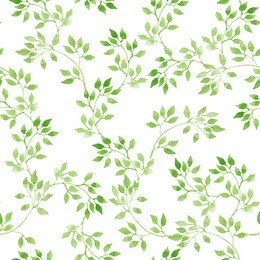 green leaves. repeating pattern. watercolor