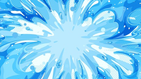 water explosion effect background illustration_16:9