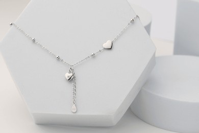 necklace bracelet, special design stone silver necklace bracelet shot on white background