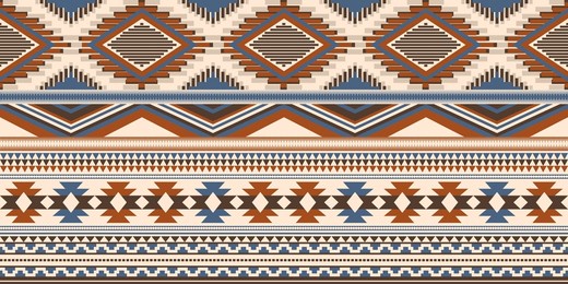 ethnic geometric pattern, seamless pattern of the navajo tribe. native american ethnic. seamless vector pattern ethnic, seamless mexican rug, woven carpet. folk embroidery, bohemian, aztec style.