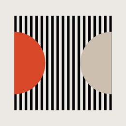 bauhaus art background template. nordic bauhaus illustration