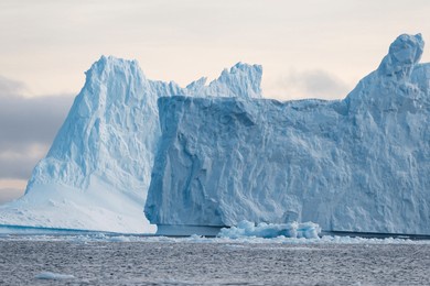 antarctica view. seascape and landscape of antarctica. glaciers and southern ocean.
