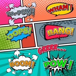 comic template vector pop-art 