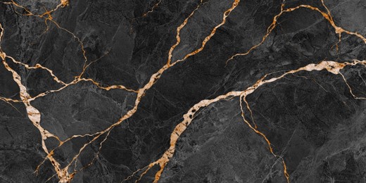 digital gold marble texture with lots of bold contrasting veining ( abstract black and gold background) wallpaper