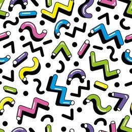 seamless pattern with doodle geometric shapes 2