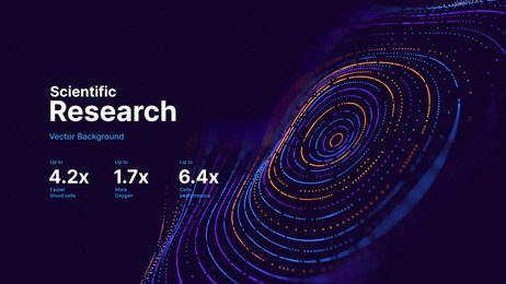 cyber big data flow particles tech business or science background. medical research or tech innovation online webinar presentation event. conference or forum vector illustration backdrop.