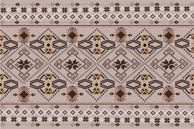 ikat abstract ethnic art seamless pattern in tribal, folk embroidery, and mexican style. aztec geometric art ornament print design for carpet, cover. wallpaper, wrapping, fabric, clothing