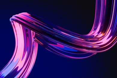 3d render glossy curves. abstract background wave. bold colors, modern shapes and smooth gradient