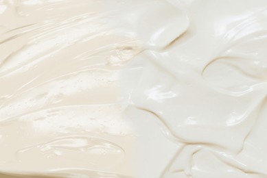 white whipped cream texture. top view. 
