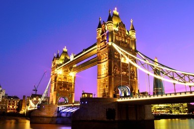 beautiful tower bridge at twilight ,london, uk