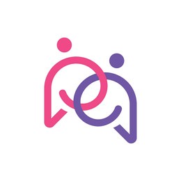 initial letter p pp people talk with bubble chat logo design inspiration