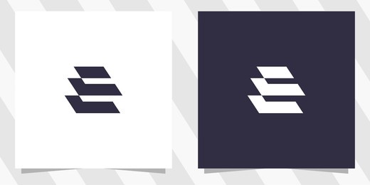 letter e logo design vector