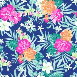 hawaiian tropical floral print ~ seamless background