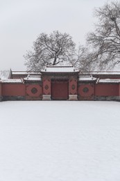 the forbidden city in the snow