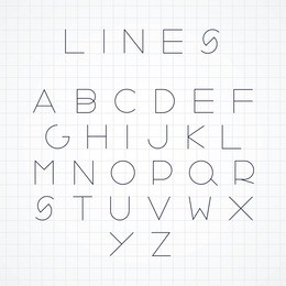 thin gray letters