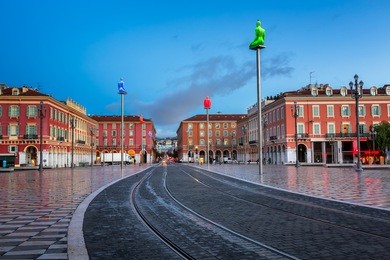 massena place in the morning, nice, france