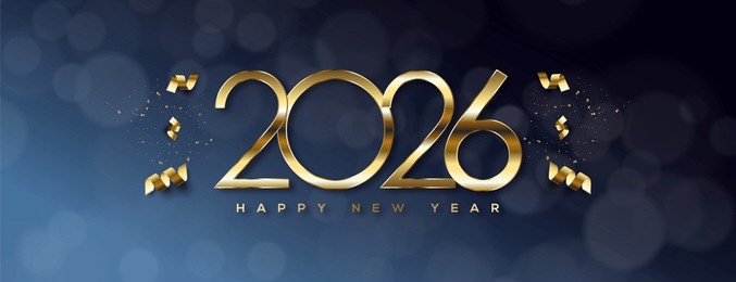 2026 happy new year greeting card