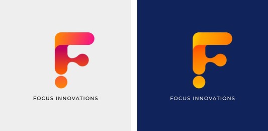 letter f logo design. tech, medical, colorful logo, element and illustration. vector concept design