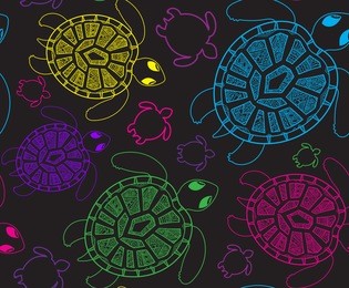 seamless pattern with turtles. seamless pattern can be used for wallpaper, pattern fills, web page background, surface textures. seamless animal ornamental background.