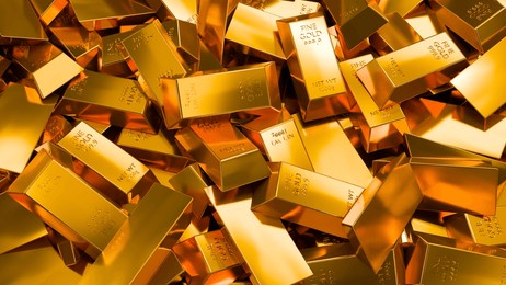 pile of gold bars. golden background. gold bars from government reserves. background symbolizing wealth and luxury. golden texture. gold bars with inscription 1000 grams. 3d image.