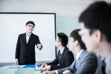 successful business meeting with a group of people at the office.asian