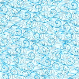 vintage vector seamless pattern with waves for your business