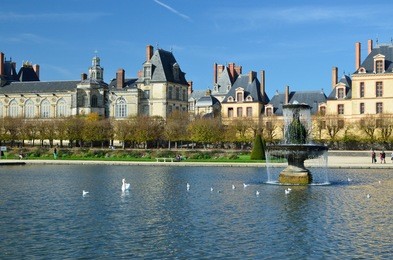 fontainebleau is a popular tourist destination. its renaissance buildings are arranged over four main courtyards and three gardens.
