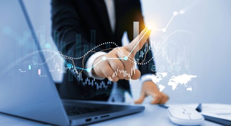 stock market chart, exchange financial growth diagram.analysis finance grow graph and market investment. financial business plan,earnings,sale and strategy. 