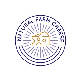 simple logo with natural farm cheese icon. simple logo with natural farm cheese icon for social media, app, and web design. vector illustration
