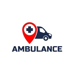 ambulance logo, icon symbol. first aid response logo sign. isolated on white background.