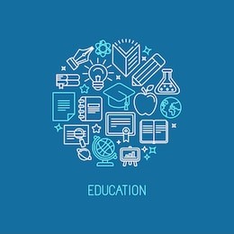 vector linear logo design template - online education and university concept in trendy outline style