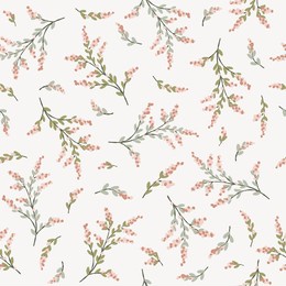 seamless pattern with small fresh spring, repeating background, digital paper for wallpaper, scrapbook, textile, print vector design