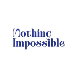 nothing impossible isolated on white background