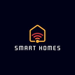 smart homes tech logo design vector